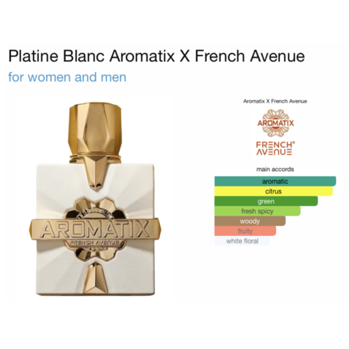 Aromatix Platine Blanc X French avenue. inspired by Xerjoff Torino 21. shop aromatix. muneeb.