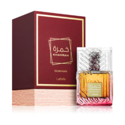 Discover the Elegance of Lattafa Khamrah Dukhan - Unveil a Luxurious Fragrance Experience Indulge in the exquisite allure of Lattafa Khamrah Dukhan, a premium fragrance that defines sophistication and class. This long-lasting, captivating scent combines the richness of oriental and woody notes with the refreshing essence of floral undertones, creating a unique and timeless aroma that leaves a lasting impression. Perfect for both men and women who appreciate high-quality, luxurious perfumes, Lattafa Khamrah Dukhan is an ideal choice for special occasions, everyday wear, or as a signature scent. Crafted by the renowned Lattafa Perfumes, this enchanting fragrance is designed to evoke a sense of confidence, elegance, and mystery. Whether you're attending a formal event, a night out, or simply wish to add a touch of luxury to your day, Lattafa Khamrah Dukhan is the perfect complement to your style. At PerfumeZone.lk, we offer Lattafa Khamrah Dukhan at competitive prices, ensuring that you can experience the splendor of this iconic fragrance from the comfort of your home. Enjoy the ultimate fragrance journey with Lattafa Perfumes, a trusted name in the world of Arabian perfumes. Why Choose Lattafa Khamrah Dukhan? Long-lasting fragrance that lingers throughout the day Elegant and luxurious oriental woody composition Ideal for both men and women Perfect for all occasions, from daily wear to special events Available at affordable prices at PerfumeZone.lk Order your bottle of Lattafa Khamrah Dukhan today and immerse yourself in a world of opulence. Elevate your fragrance collection with this iconic perfume, and experience the magic of Arabian craftsmanship.