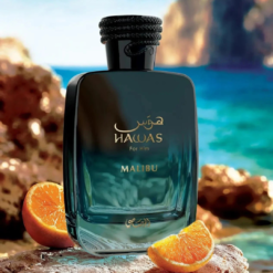 Rasasi Hawas Malibu – a refreshing aquatic fragrance with vibrant citrus, fresh marine accords, and warm woody notes. Available in Sri Lanka at PerfumeZoneLK for the lowest price in the market. Shop 100% authentic perfumes today!