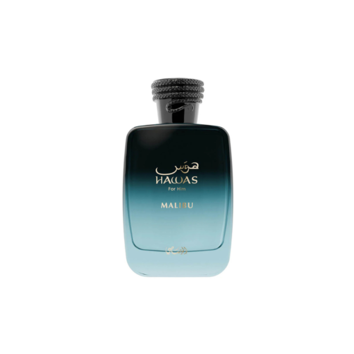 Rasasi Hawas Malibu – a refreshing aquatic fragrance with vibrant citrus, fresh marine accords, and warm woody notes. Available in Sri Lanka at PerfumeZoneLK for the lowest price in the market. Shop 100% authentic perfumes today!