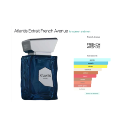 Atlantis Extrait by French Avenue is a Aromatic Aquatic fragrance for women and men. This is a new fragrance. Atlantis Extrait was launched in 2025. Top notes are Orange, Mandarin Orange and Lemon; middle notes are Watermelon and Coconut; base notes are Cacao, Amberwood and Ambergris.